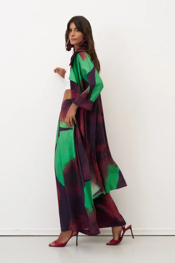 Desenli Baskılı Uzun Kollu Santorini Kap - 1