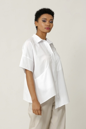 Design Detailed Pocket Shirt - White - 3