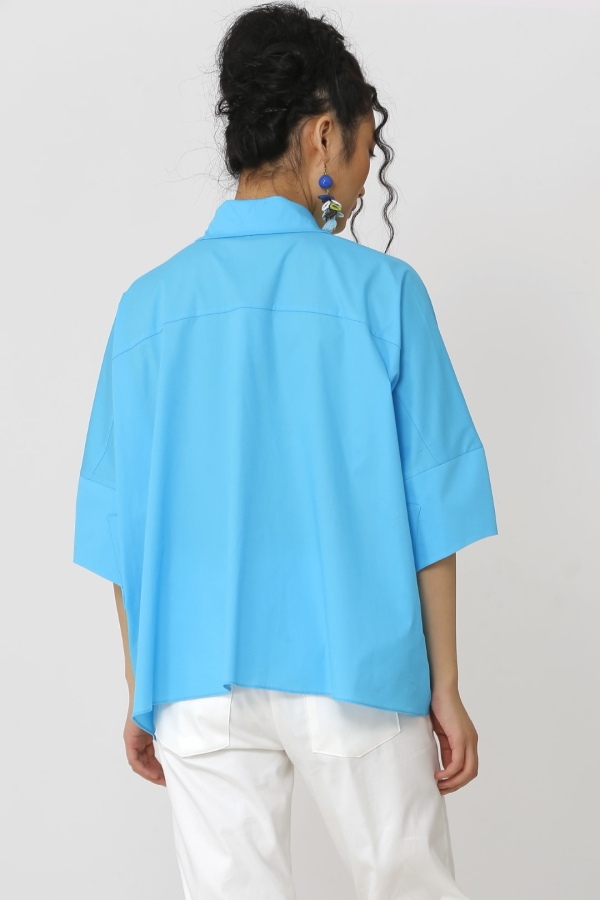 Double Collar Shirt - Turquoise - 5