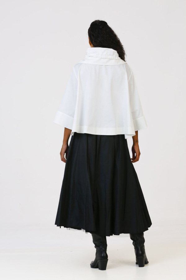 Double Collar Shirt - White - 7