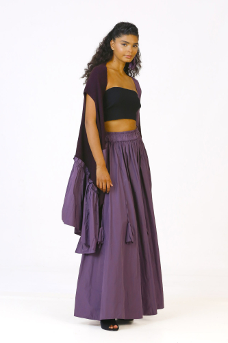 Double Sided Taffeta Knitwear - Purple - 2