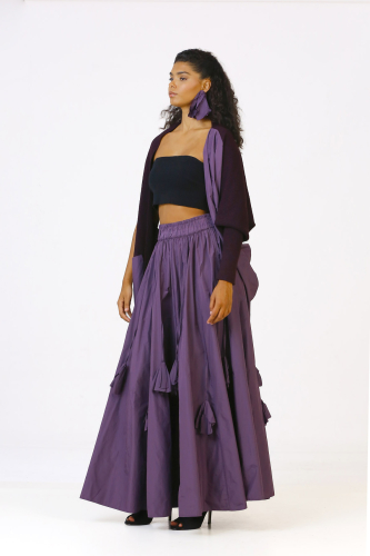 Double Sided Taffeta Knitwear - Purple - 3