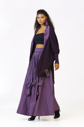 Double Sided Taffeta Knitwear - Purple - 1