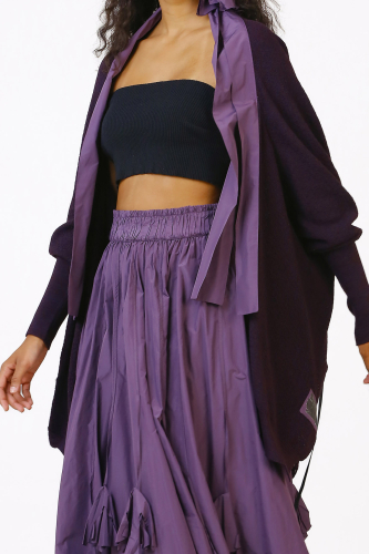 Double Sided Taffeta Knitwear - Purple - 6