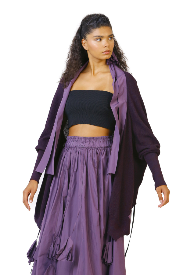 Double Sided Taffeta Knitwear - Purple - 7