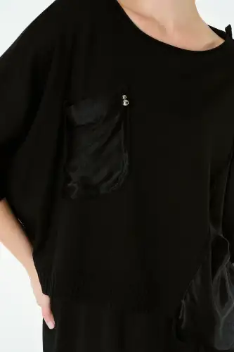 Draco Kısa Kol Bluz - Siyah - 4