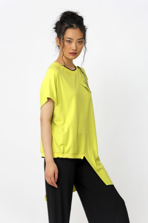 Embroidered Blouse - Yellow - 2