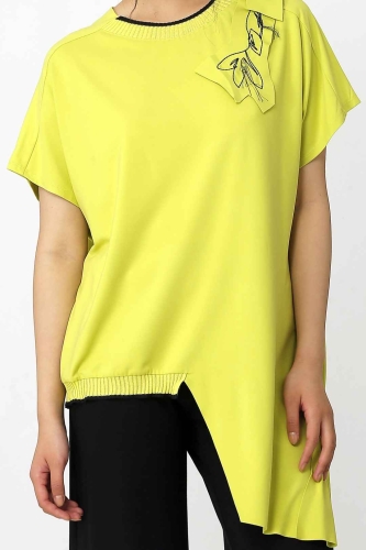 Embroidered Blouse - Yellow - 4