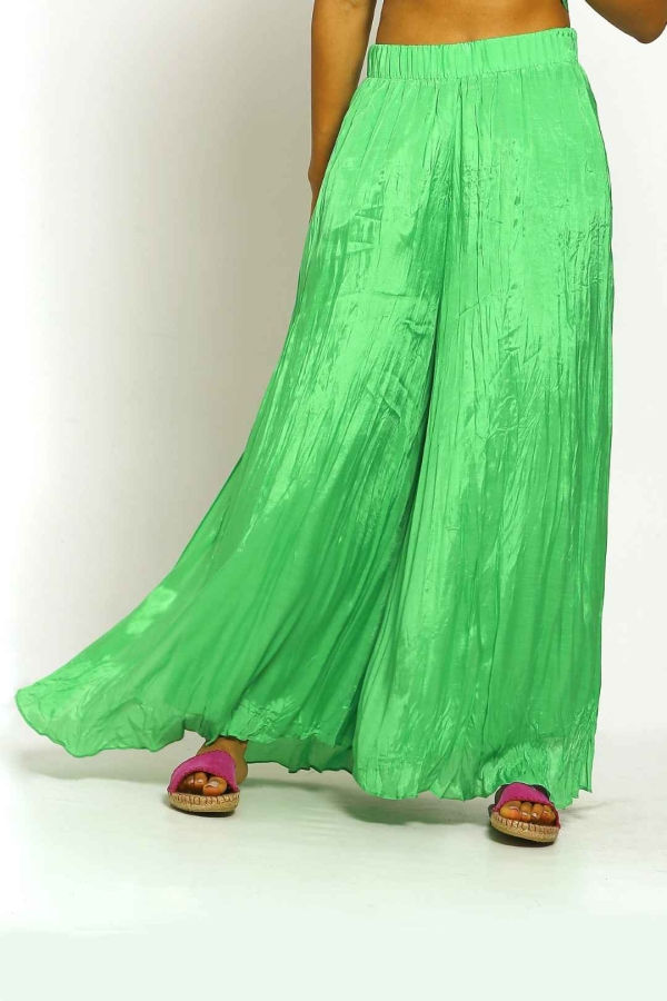 Floş Kraş Pantolon - Yeşil - 1