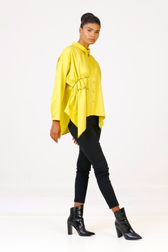 Gathered Shirt - Yellow - 4