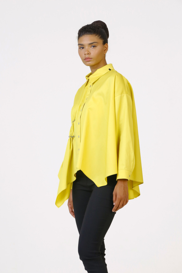 Gathered Shirt - Yellow - 5