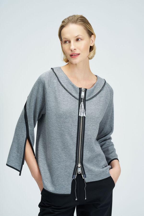 Gray Cardigan - 1