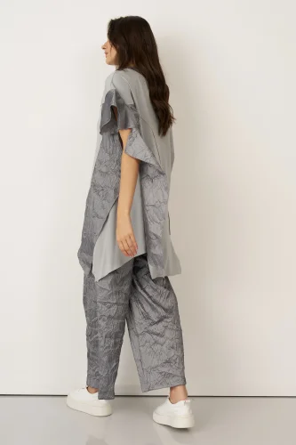 Gri Asimetrik Kesim Kokkino Bluz - 6