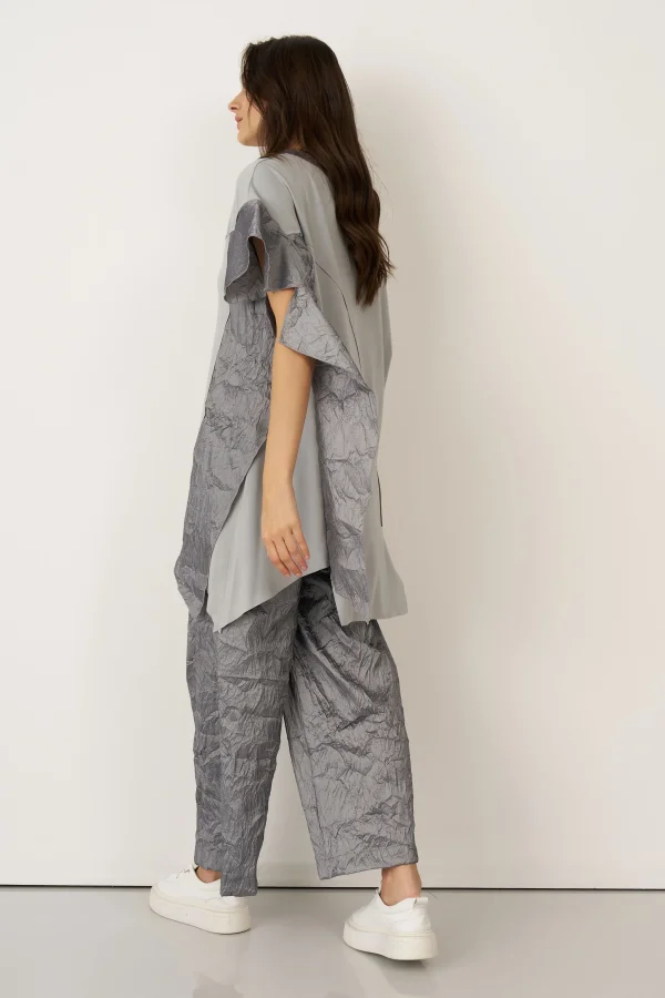 Gri Asimetrik Kesim Kokkino Bluz - 6