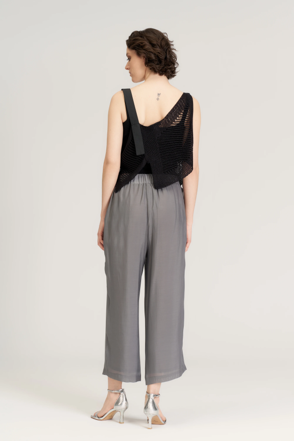 Gül Süslü Triko Bolero - Siyah - 5