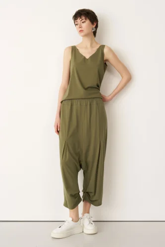 Haki Cepli Şalvar Tipi Delos Pantolon - 3