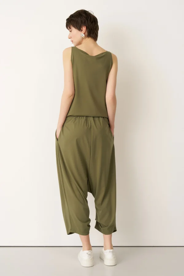 Haki Cepli Şalvar Tipi Delos Pantolon - 4