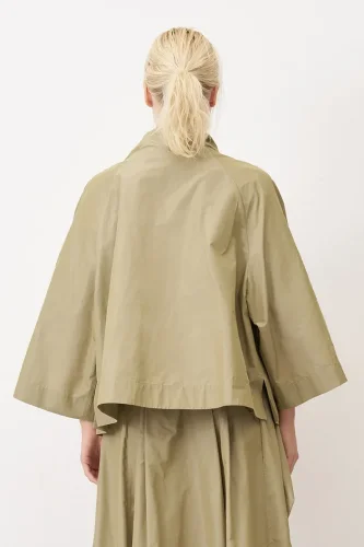 Haki Geniş Kollu Arkoi Ceket - 5