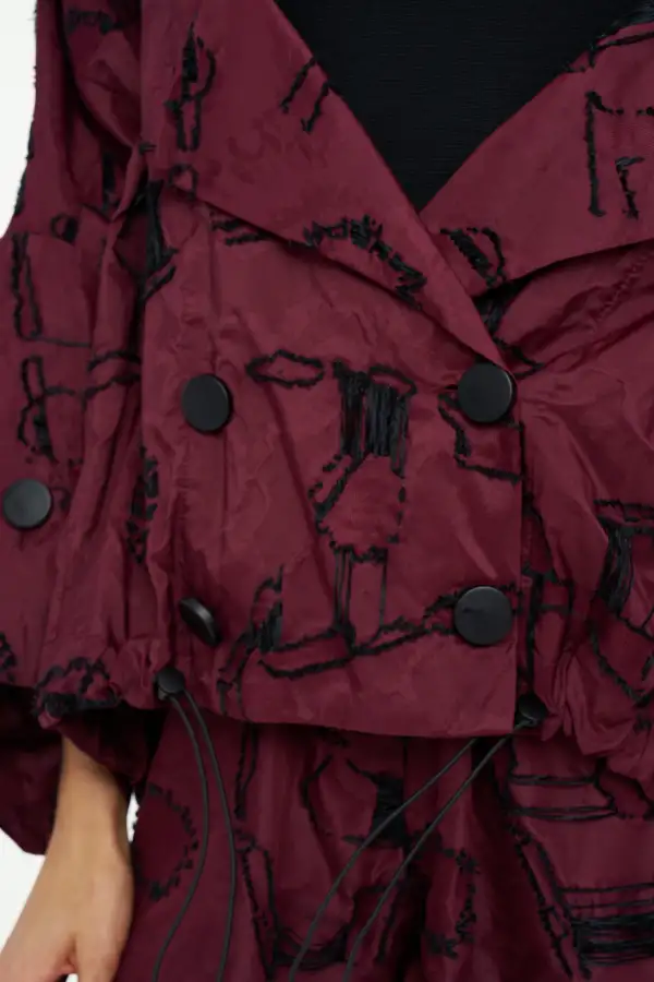 Helios Ceket - Bordo - 3