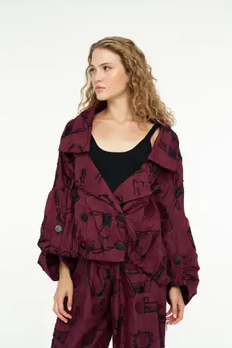 Helios Ceket - Bordo - 1