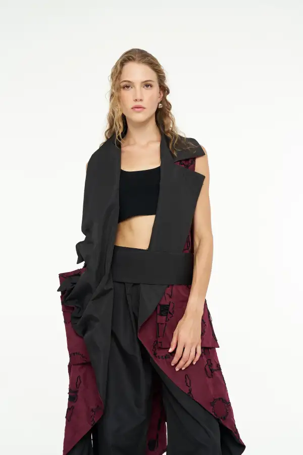 Helios Yelek - Bordo - 3