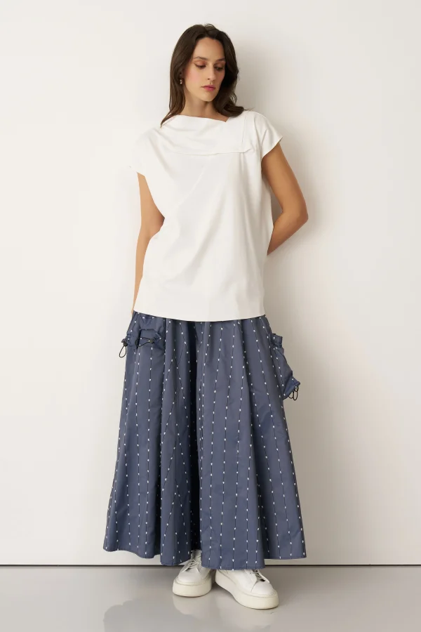 Herakleia Bluz - Beyaz - 3