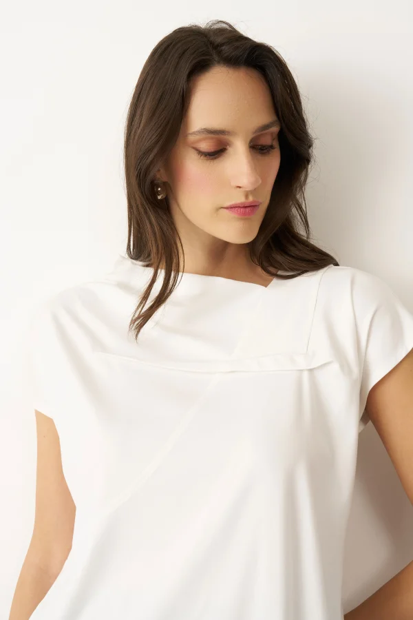 Herakleia Bluz - Beyaz - 4
