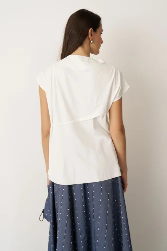 Herakleia Bluz - Beyaz - 5