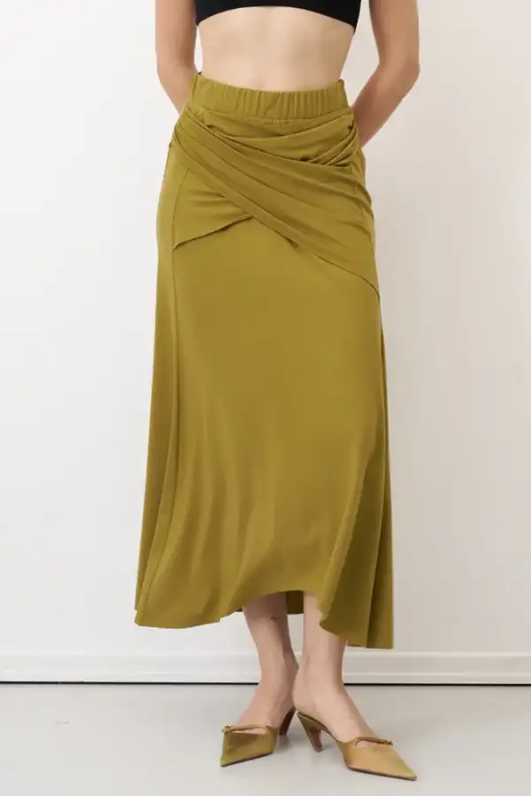 Herakleia Etek - Zeytin Yeşili - 1