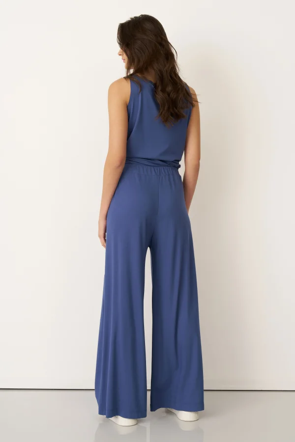 İndigo Dizi Cepli Bol Paça Spetses Pantolon - 4