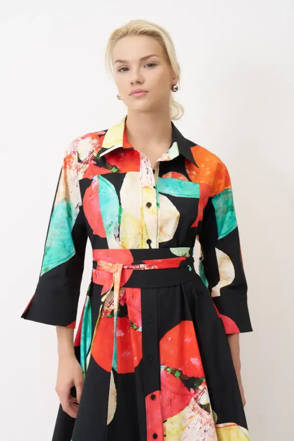 Ios Elbise - Desenli - 4