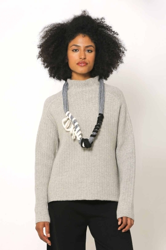 Italian Knitted Sweater - Gray Melange 