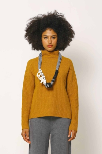 Italian Knitted Sweater - Mustard 