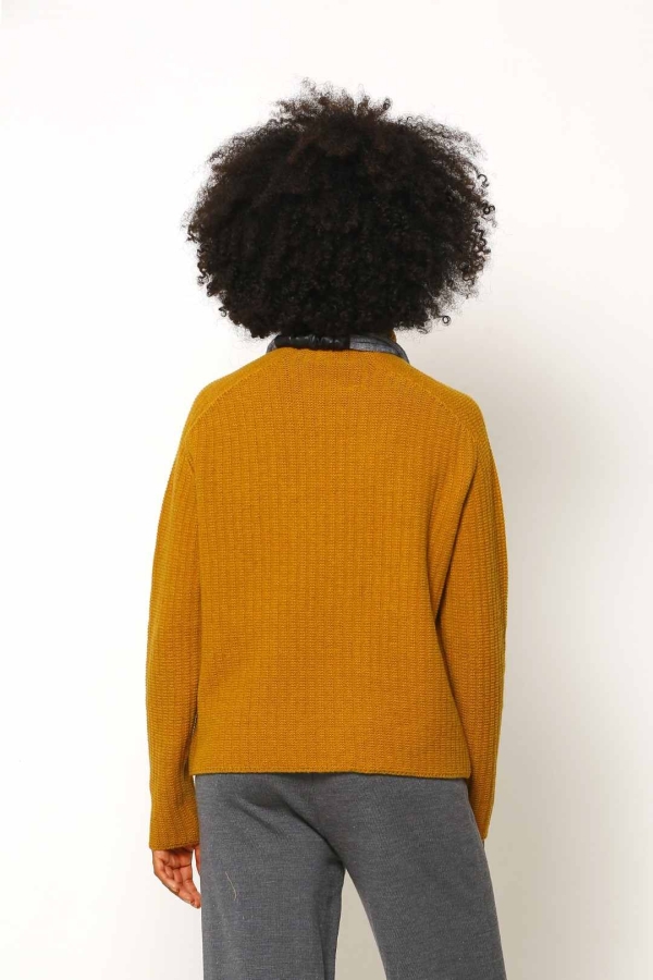 Italian Knitted Sweater - Mustard - 3