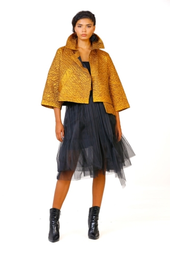 Jacquard Jacket - Gold - 1