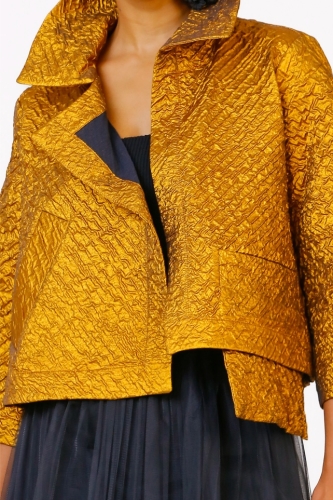 Jacquard Jacket - Gold - 5