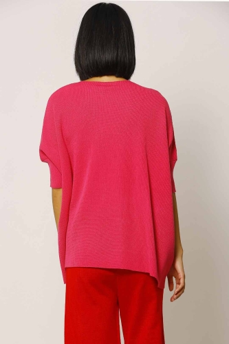 Jacquard Pocket Sweater - Pink - 3
