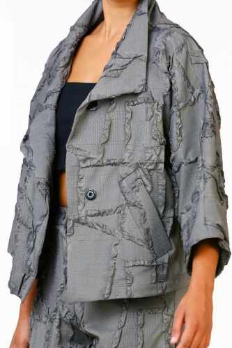 Jacquard Short Jacket - Anthracite - 6