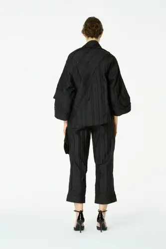 Janus Kolu Güllü Bluz - Siyah - 6