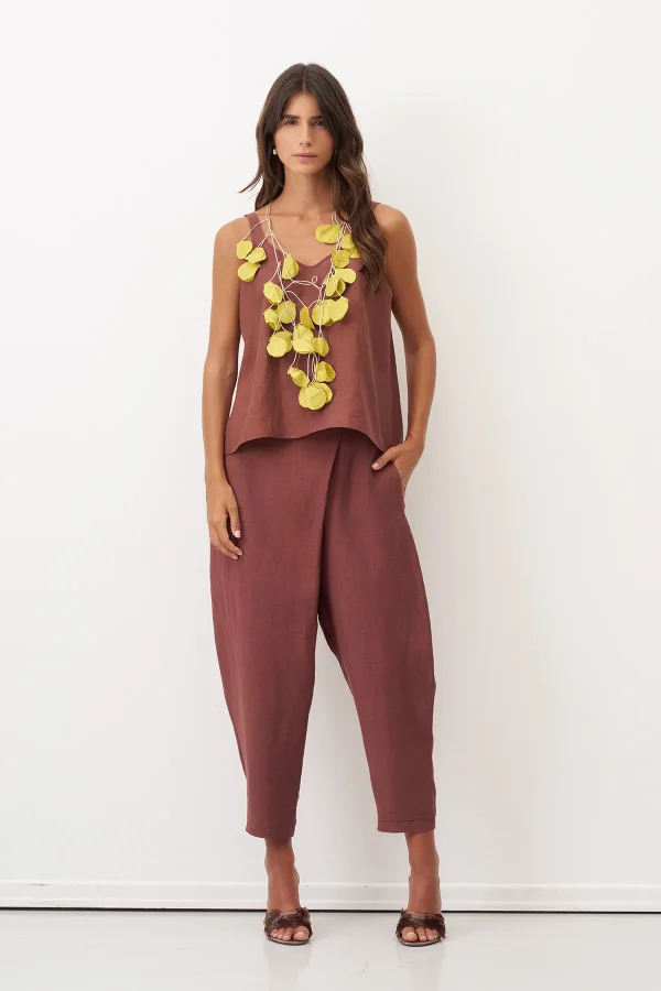 Kahverengi Anvelop Kapama Detaylı Patmos Pantolon - BIZE (1)