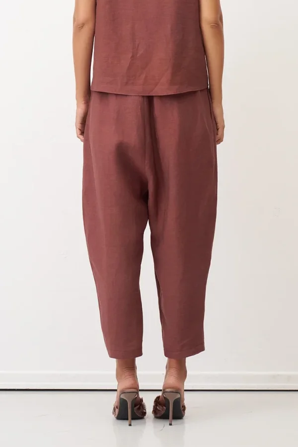 Kahverengi Anvelop Kapama Detaylı Patmos Pantolon - 5