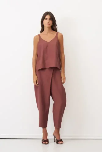 Kahverengi Askılı Patmos Bluz - BIZE (1)