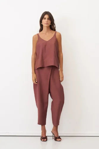 Kahverengi Askılı Patmos Bluz - BIZE (1)