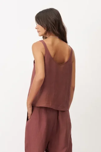 Kahverengi Askılı Patmos Bluz - 4