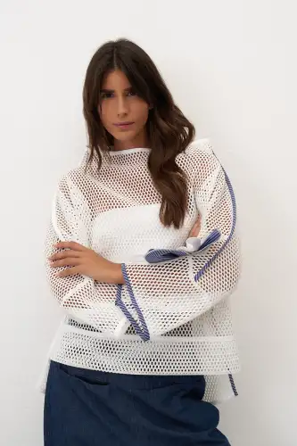 Kalavria Bluz - Beyaz - 4