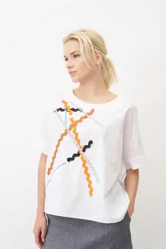 Kasos Bluz - Beyaz - 3