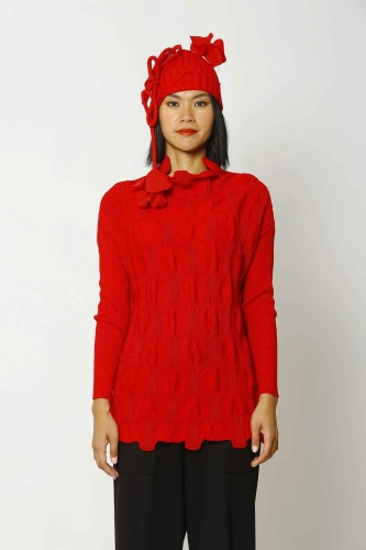 Knit Sweater - Red - 1