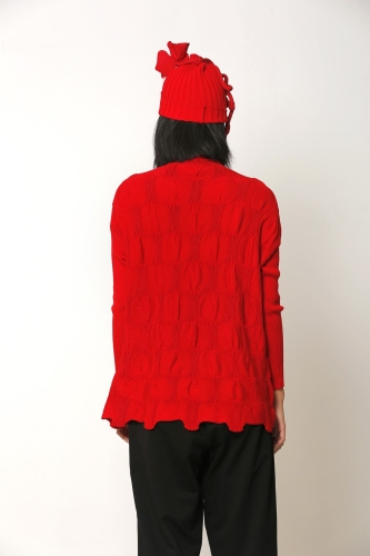 Knit Sweater - Red - 3