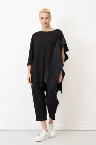 Kokkino Asimetrik Bluz - Siyah - 1