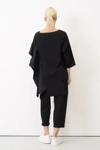 Kokkino Asimetrik Bluz - Siyah - 3